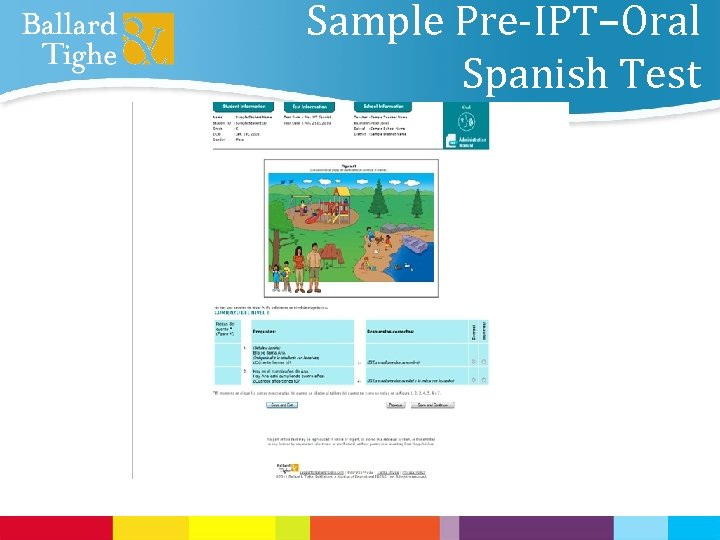 Sample Pre-IPT–Oral Spanish Test 