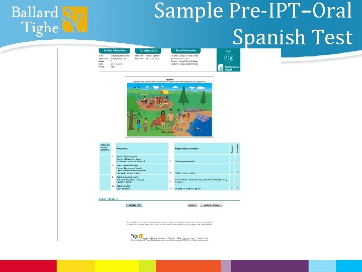 Sample Pre-IPT–Oral Spanish Test 