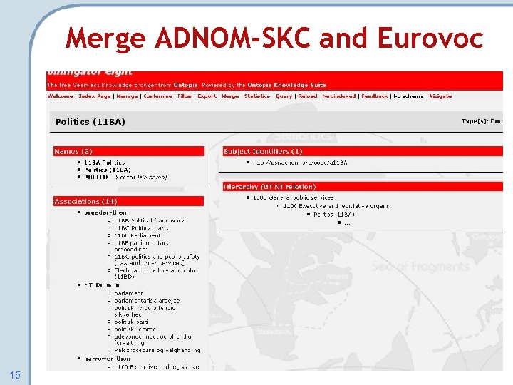 Merge ADNOM-SKC and Eurovoc 15 