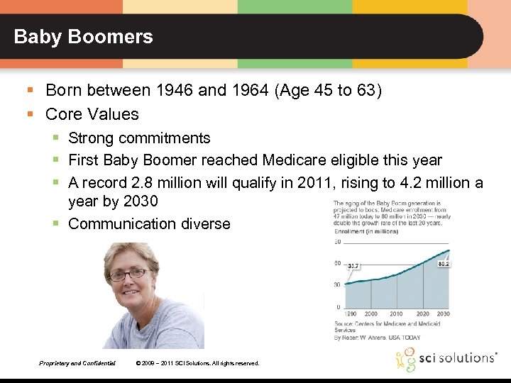 Baby Boomers § Born between 1946 and 1964 (Age 45 to 63) § Core