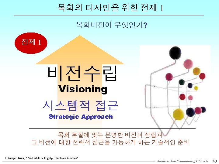 목회의 디자인을 위한 전제 1 목회비전이 무엇인가? 전제 1 비전수립 Visioning 시스템적 접근 Strategic