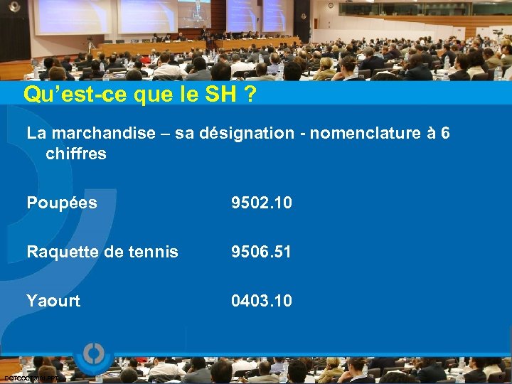 Qu’est-ce que le SH ? La marchandise – sa désignation - nomenclature à 6