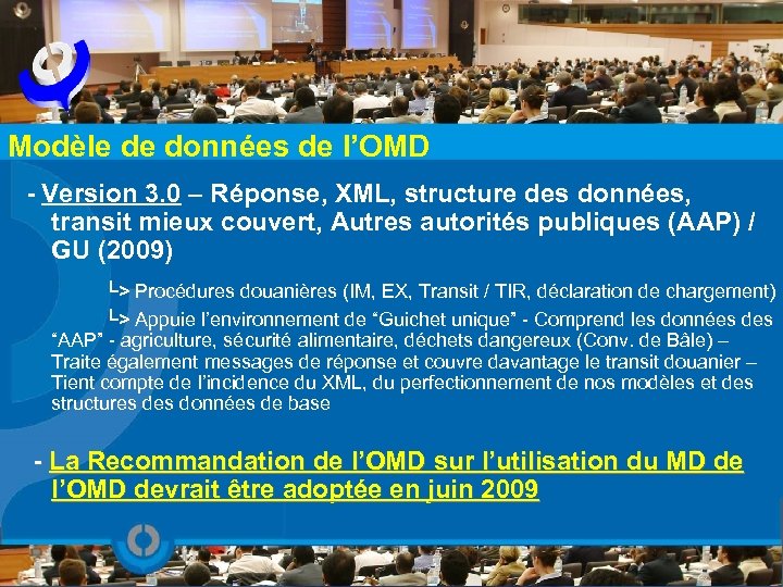 Modèle de données de l’OMD - Version 3. 0 – Réponse, XML, structure des