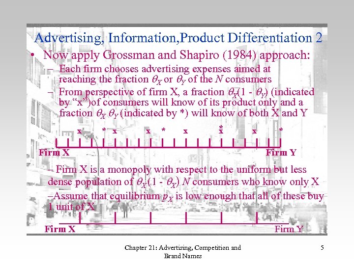 Advertising, Information, Product Differentiation 2 • Now apply Grossman and Shapiro (1984) approach: –