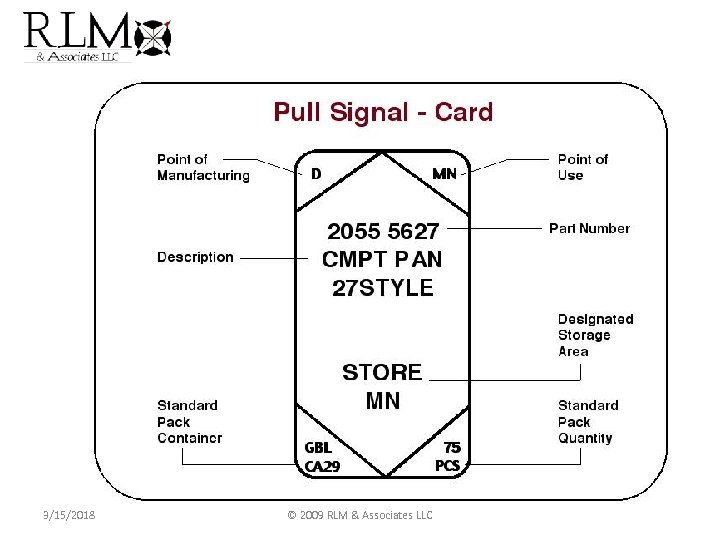 3/15/2018 © 2009 RLM & Associates LLC 43 