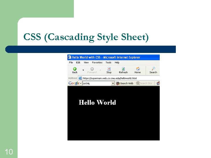 CSS (Cascading Style Sheet) 10 