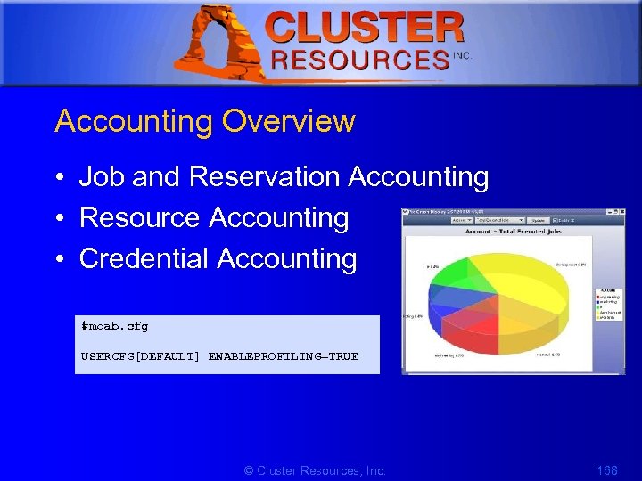 1 Accounting Overview • Job and Reservation Accounting • Resource Accounting • Credential Accounting