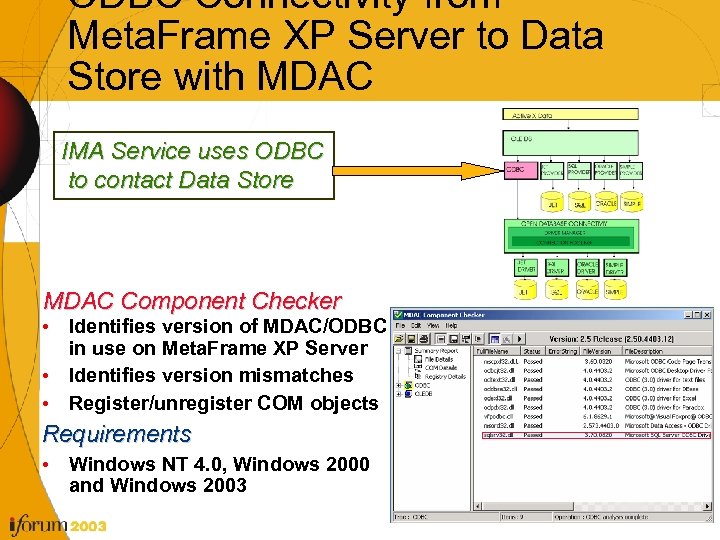 get mdac version server 2003