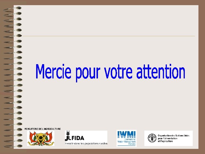 MINISTERE DE L’AGRICULTURE 