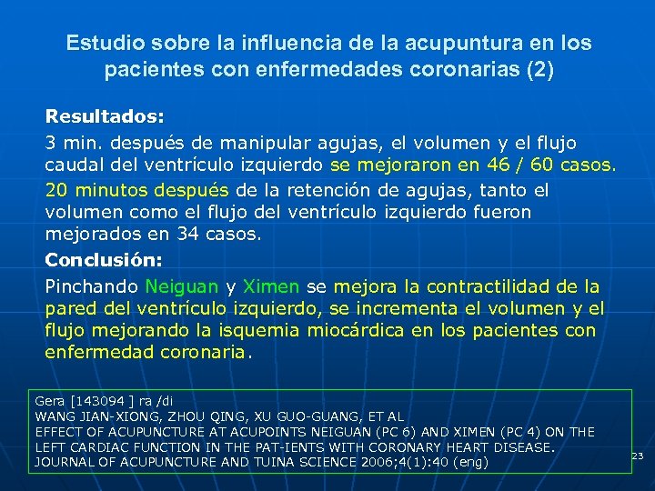 Estudio sobre la influencia de la acupuntura en los pacientes con enfermedades coronarias (2)