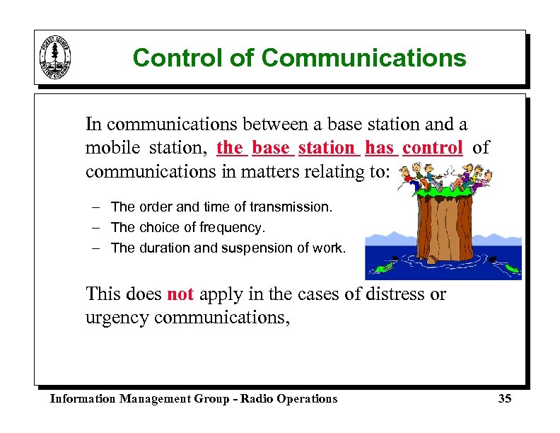 Control of Communications In communications between a base station and a mobile station, the