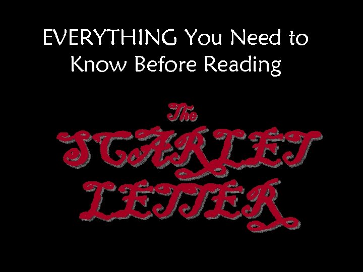 EVERYTHING You Need to Know Before Reading The SCARLET LETTER 