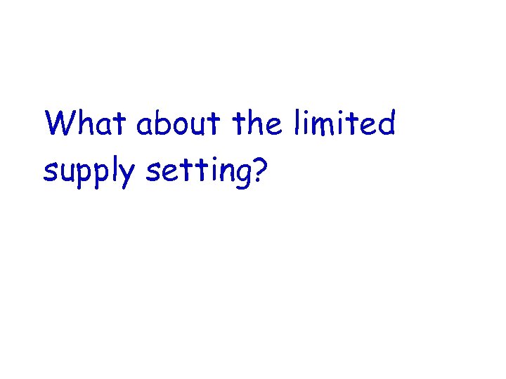 What about the limited supply setting? 