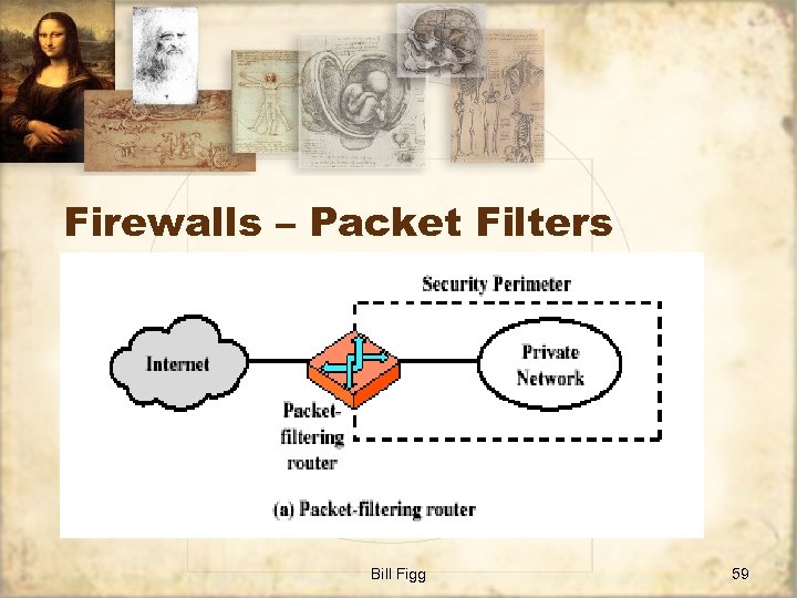 Firewalls – Packet Filters Bill Figg 59 