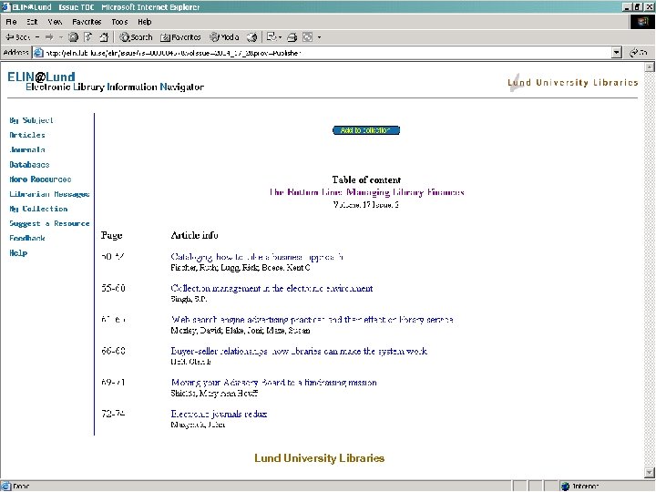 Lund University Libraries 