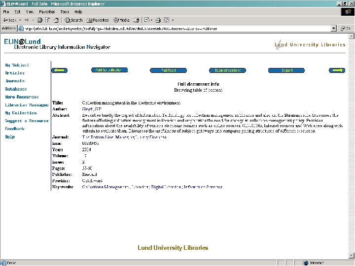 Lund University Libraries 