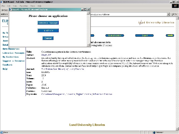 Lund University Libraries 