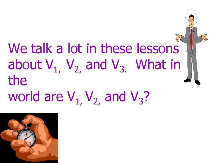 We talk a lot in these lessons about V 1, V 2, and V