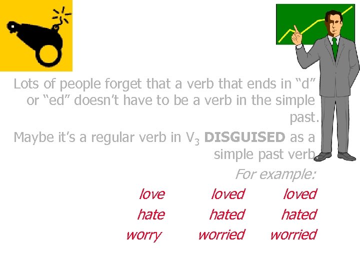 Lots of people forget that a verb that ends in “d” or “ed” doesn’t
