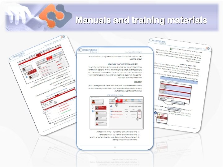 Manuals and training materials 