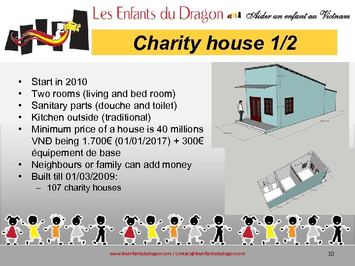 Charity house 1/2 • • • Start in 2010 Two rooms (living and bed