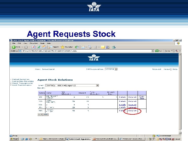 Agent Requests Stock 