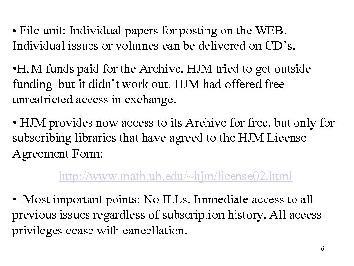  • File unit: Individual papers for posting on the WEB. Individual issues or