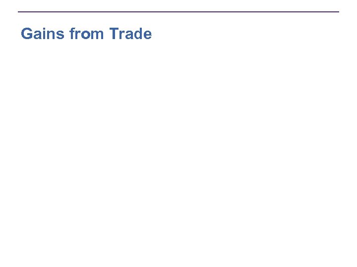 Gains from Trade 
