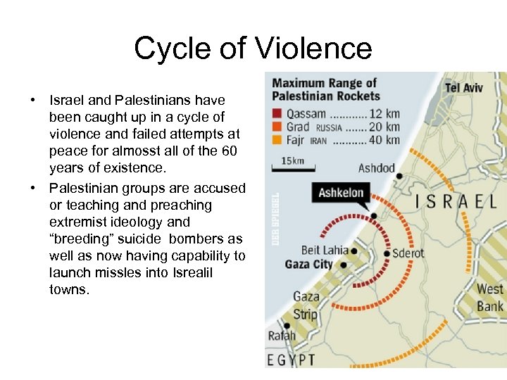 Cycle of Violence • Israel and Palestinians have been caught up in a cycle