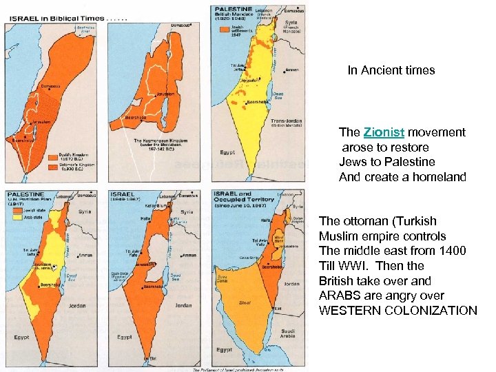 In Ancient times The Zionist movement arose to restore Jews to Palestine And create