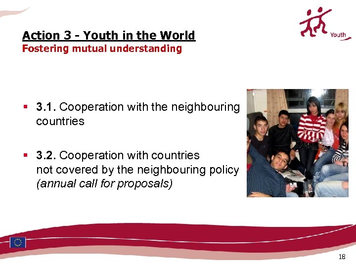 Action 3 - Youth in the World Fostering mutual understanding § 3. 1. Cooperation