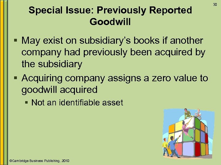 Special Issue: Previously Reported Goodwill § May exist on subsidiary’s books if another company