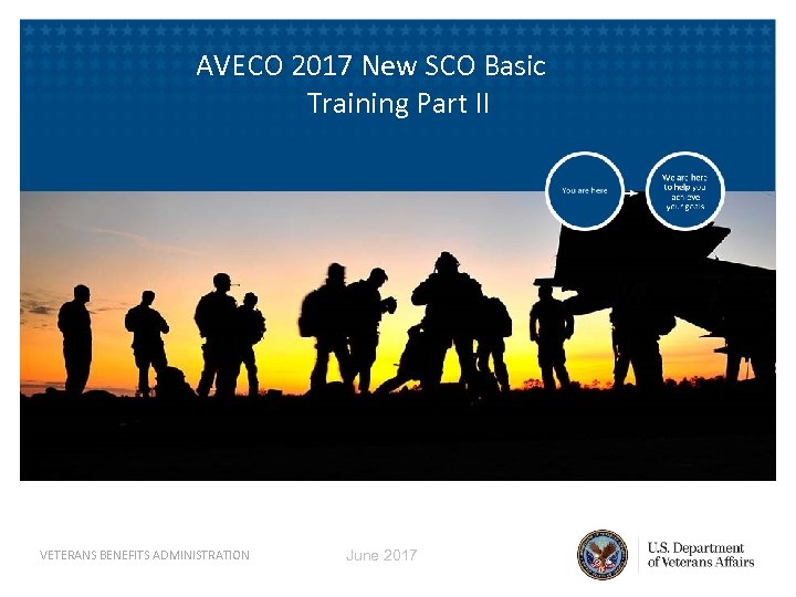 AVECO 2017 New SCO Basic Training Part II VETERANS BENEFITS ADMINISTRATION June 2017 