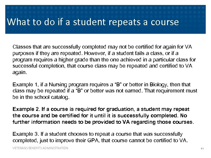 What to do if a student repeats a course Classes that are successfully completed