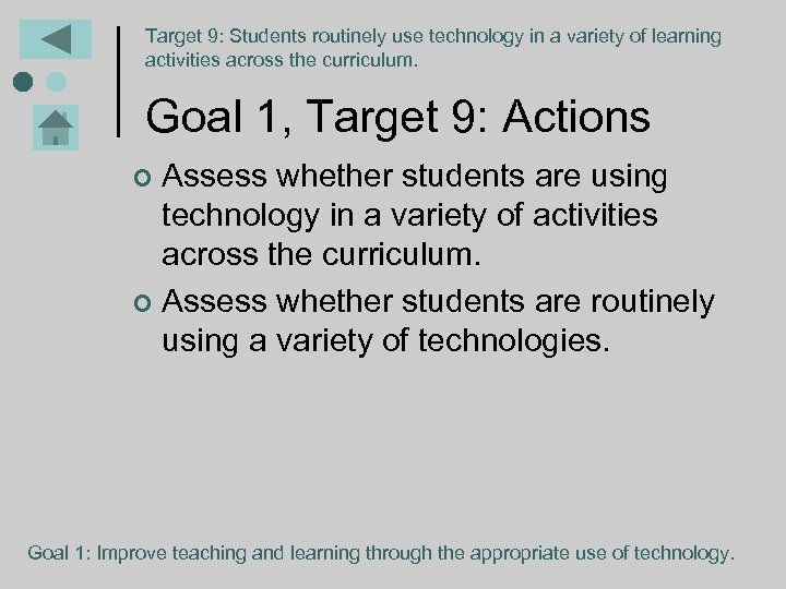 Target 9: Students routinely use technology in a variety of learning activities across the