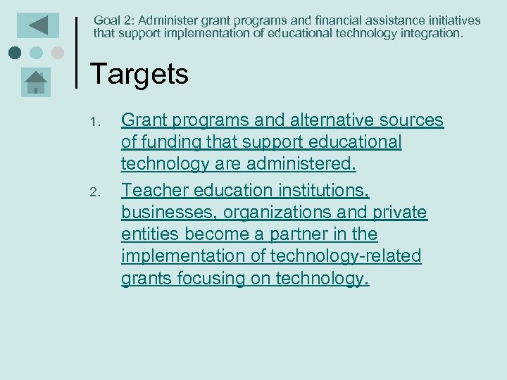 Goal 2: Administer grant programs and financial assistance initiatives that support implementation of educational