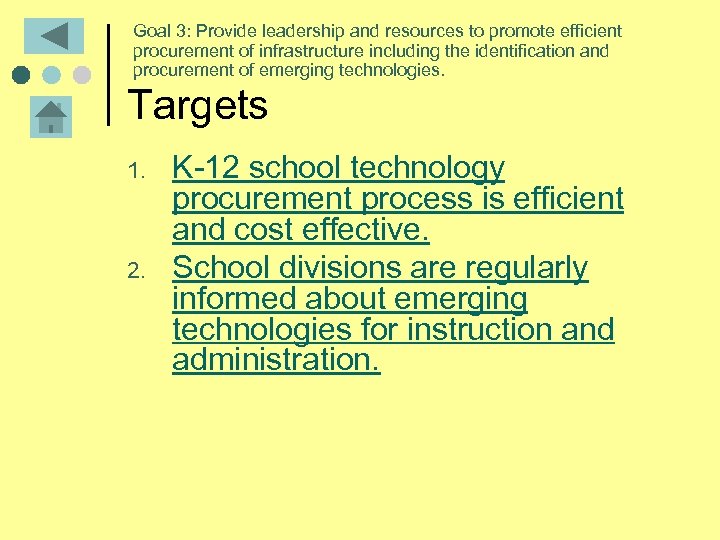 Goal 3: Provide leadership and resources to promote efficient procurement of infrastructure including the