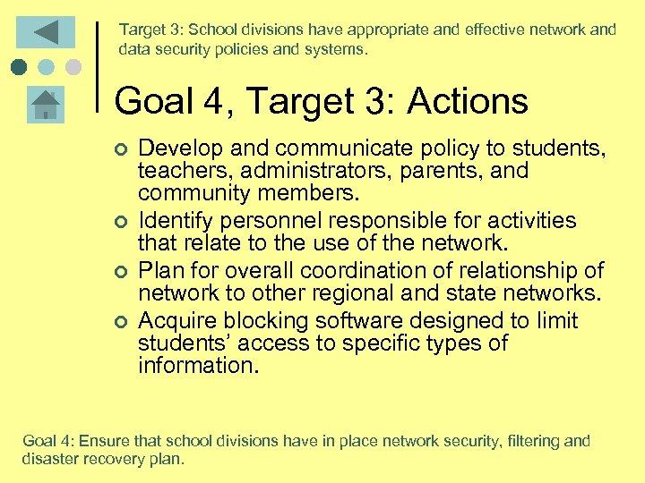 Target 3: School divisions have appropriate and effective network and data security policies and
