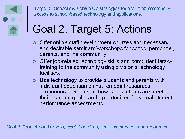 Target 5: School divisions have strategies for providing community access to school-based technology and