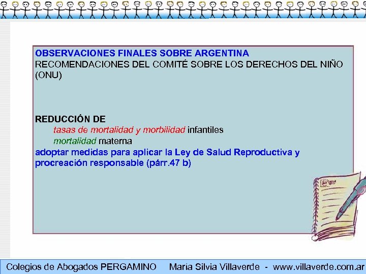 OBSERVACIONES FINALES SOBRE ARGENTINA RECOMENDACIONES DEL COMITÉ SOBRE LOS DERECHOS DEL NIÑO (ONU) REDUCCIÓN