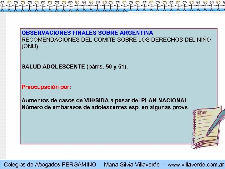 OBSERVACIONES FINALES SOBRE ARGENTINA RECOMENDACIONES DEL COMITÉ SOBRE LOS DERECHOS DEL NIÑO (ONU) SALUD