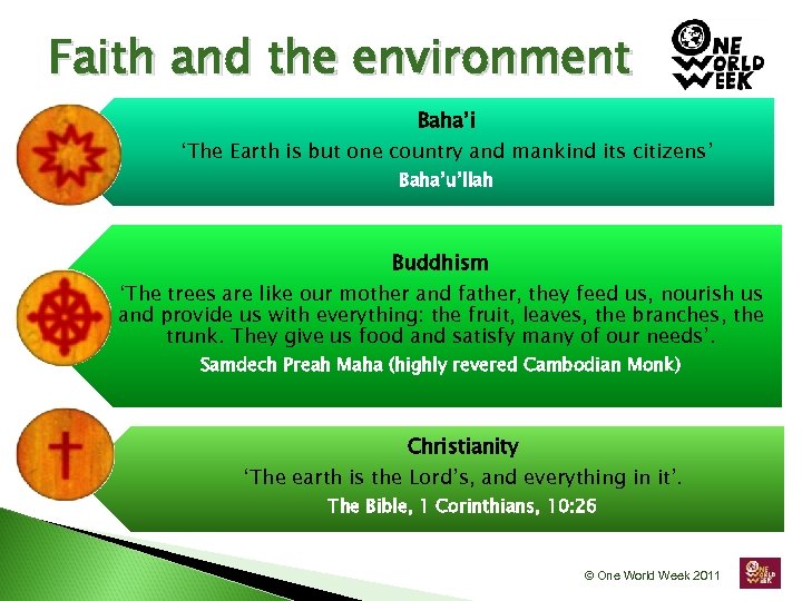 Faith and the environment Baha’i ‘The Earth is but one country and mankind its