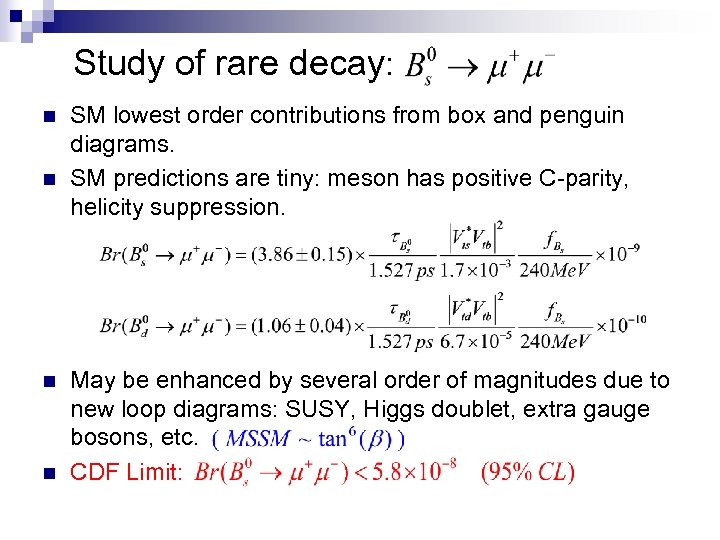 Study of rare decay: n n SM lowest order contributions from box and penguin