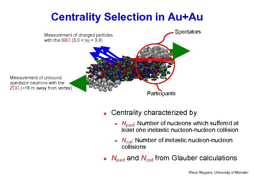 Centrality Selection in Au+Au Measurement of charged particles with the BBC (3. 0 <