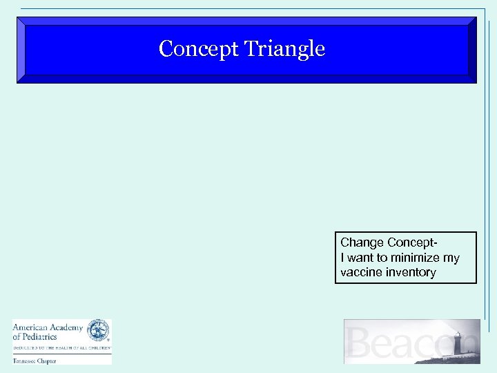 Concept Triangle Change Concept. I want to minimize my vaccine inventory 