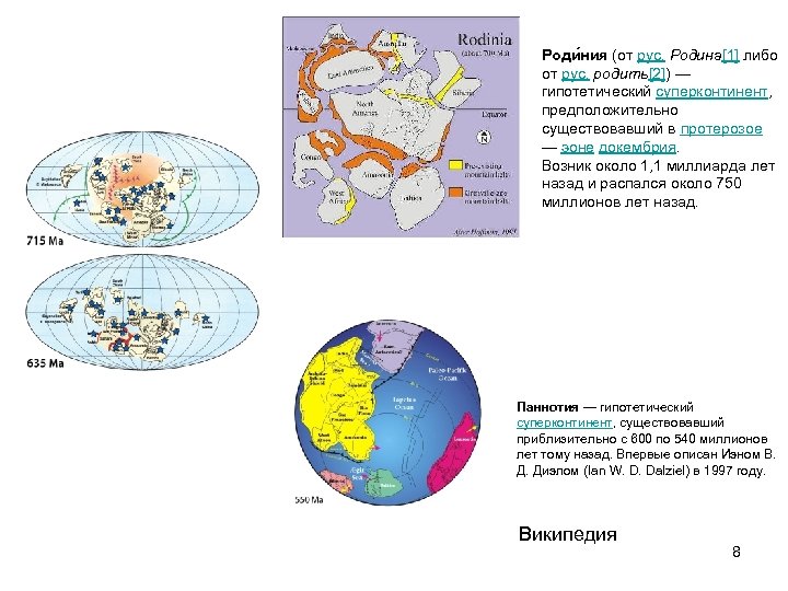 Роди ния (от рус. Родина[1] либо от рус. родить[2]) — гипотетический суперконтинент, предположительно существовавший