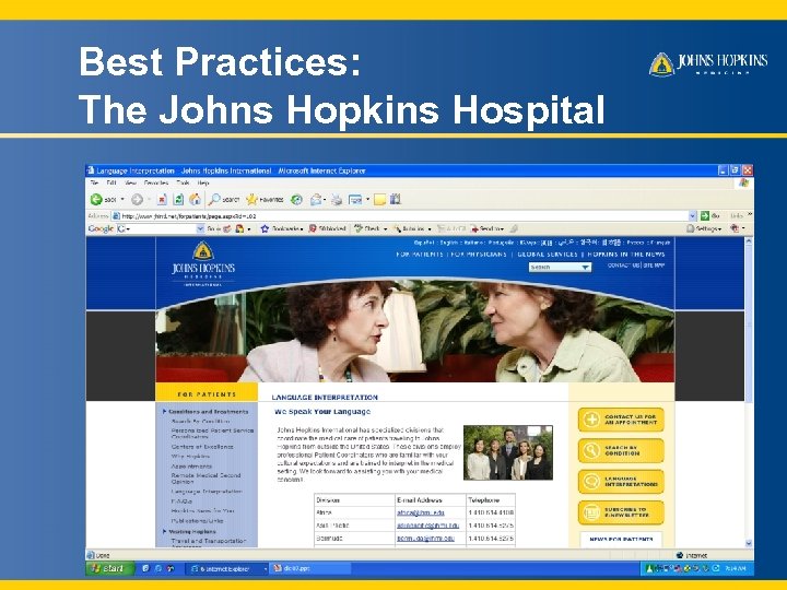 Best Practices: The Johns Hopkins Hospital 