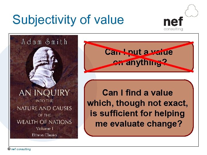 Subjectivity of value Can I put a value on anything? Can I find a