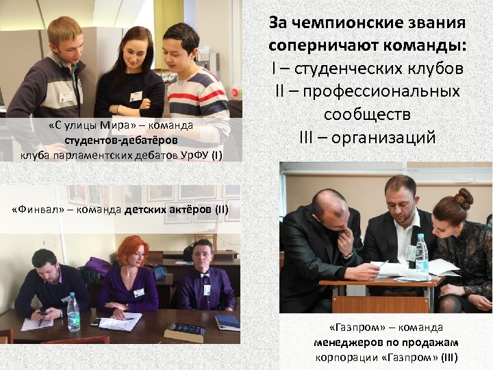  «С улицы Мира» – команда студентов-дебатёров клуба парламентских дебатов Ур. ФУ (I) За