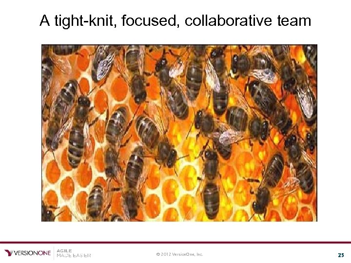 A tight-knit, focused, collaborative team © 2012 Version. One, Inc. 25 